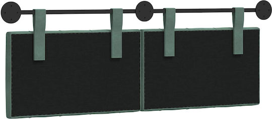 vidaXL Fabric Bed Headboard Cushion Green 130x55cm