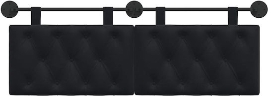 vidaXL Fabric Bed Headboard Cushion Black 150x55cm