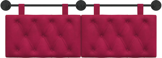 vidaXL Fabric Red Bed Headboard Pillow 150x55cm