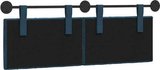 vidaXL Fabric Bed Headboard Cushion Blue 130x55cm