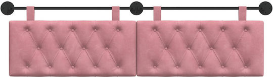 vidaXL Fabric Pink Bed Headboard Cushion 190x55cm