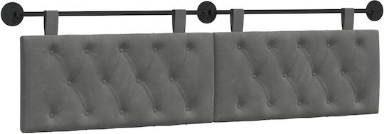 vidaXL Fabric Bed Headboard Cushion Gray 170x55cm