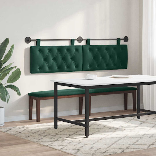 vidaXL Fabric Bed Headboard Cushion Green 190x55cm