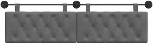 vidaXL Fabric Bed Headboard Cushion Gray 170x55cm