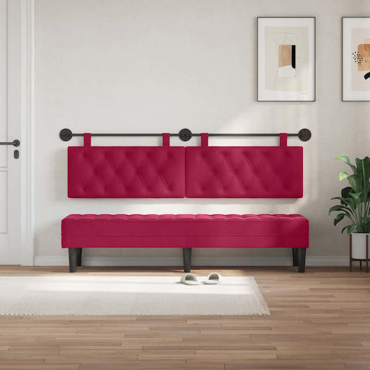 vidaXL Fabric Bed Headboard Cushion Red 170x55cm