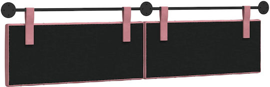 vidaXL Fabric Pink Bed Headboard Cushion 210x55cm