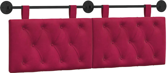 vidaXL Fabric Bed Headboard Cushion Red 130x55cm