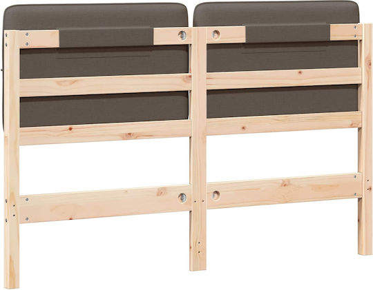 vidaXL Tăblie De Pat Din Lemn Maro 155.5x84.5cm