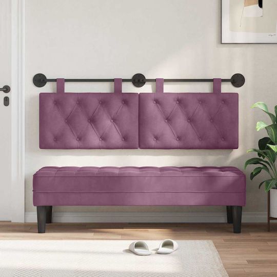 vidaXL Fabric Purple Bed Headboard Cushion 150x55cm