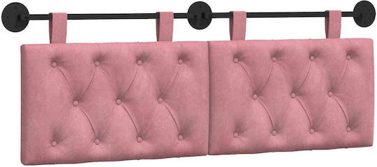 vidaXL Fabric Pink Bed Headboard Pillow 150x55cm