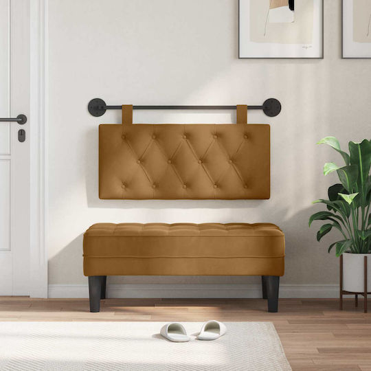 vidaXL Fabric Bed Headboard Cushion Brown 100x55cm