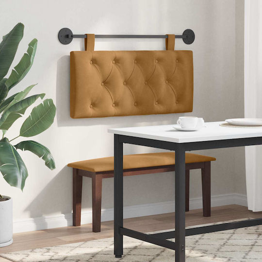 vidaXL Fabric Bed Headboard Cushion Brown 100x55cm