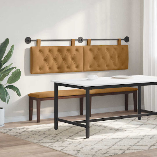 vidaXL Fabric Bed Headboard Cushion Brown 170x55cm