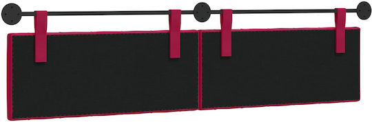 vidaXL Fabric Bed Headboard Cushion Red 210x55cm