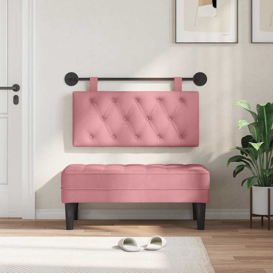 vidaXL Fabric Pink Bed Headboard Pillow 90x55cm