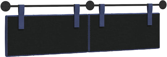 vidaXL Fabric Bed Headboard Cushion Blue 190x55cm