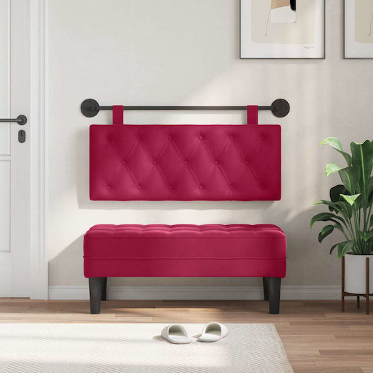 vidaXL Fabric Bed Headboard Cushion Red 110x55cm
