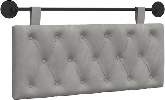 vidaXL Fabric Gray Bed Headboard Pillow 110x55cm