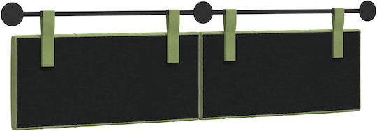 vidaXL Fabric Bed Headboard Pillow Green 170x55cm