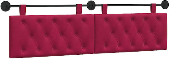 vidaXL Fabric Bed Headboard Cushion Red 190x55cm