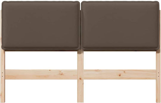 vidaXL Tăblie De Pat Din Lemn Maro 155.5x84.5cm