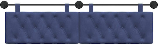 vidaXL Fabric Bed Headboard Cushion Blue 170x55cm