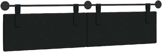 vidaXL Stoff-Kopfstütze Für Betten Schwarz 210x55cm