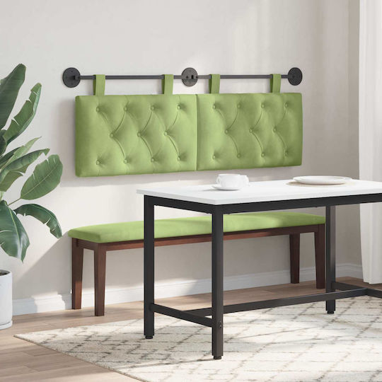 vidaXL Fabric Bed Headboard Pillow Green 150x55cm