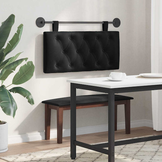 vidaXL Fabric Bed Headboard Pillow Black 90x55cm