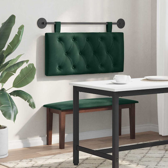 vidaXL Fabric Bed Headboard Cushion Green 90x55cm