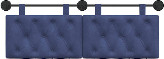 vidaXL Fabric Bed Headboard Cushion Blue 150x55cm