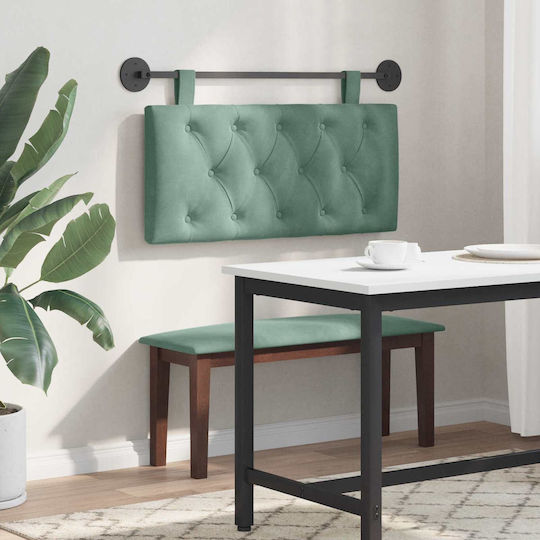 vidaXL Fabric Bed Headboard Cushion Green 100x55cm