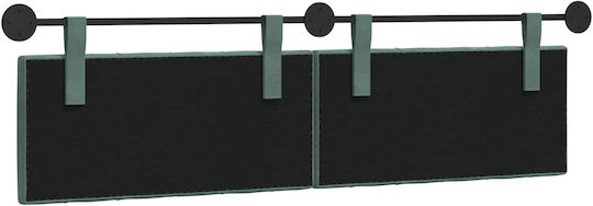 vidaXL Fabric Bed Headboard Pillow Green 170x55cm