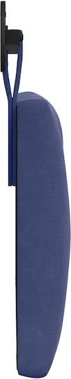 vidaXL Fabric Bed Headboard Cushion Blue 90x55cm