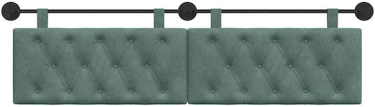 vidaXL Fabric Bed Headboard Pillow Green 170x55cm