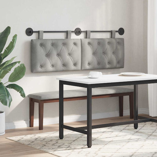 vidaXL Μαξιλάρι για Κεφαλαρι Υφασμάτινο Γκρι 150x55cm