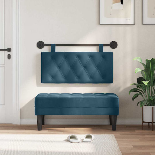 vidaXL Fabric Bed Headboard Pillow Blue 100x55cm