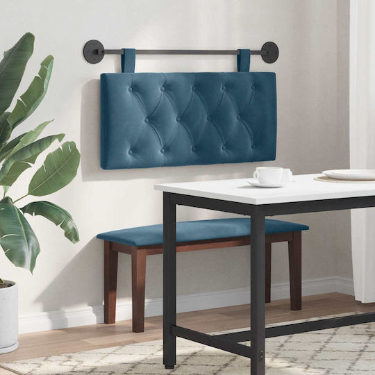 vidaXL Fabric Bed Headboard Pillow Blue 100x55cm