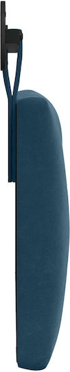 vidaXL Fabric Bed Headboard Pillow Blue 100x55cm