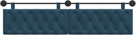 vidaXL Fabric Blue Bed Headboard Cushion 210x55cm