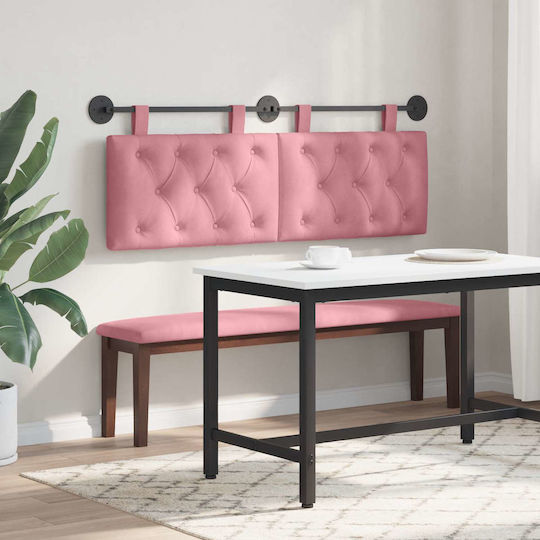 vidaXL Fabric Pink Bed Headboard Cushion 130x55cm