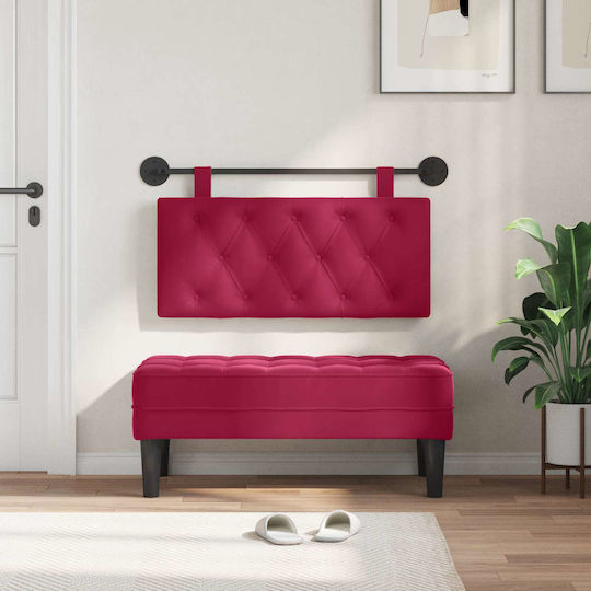 vidaXL Fabric Bed Headboard Cushion Red 100x55cm