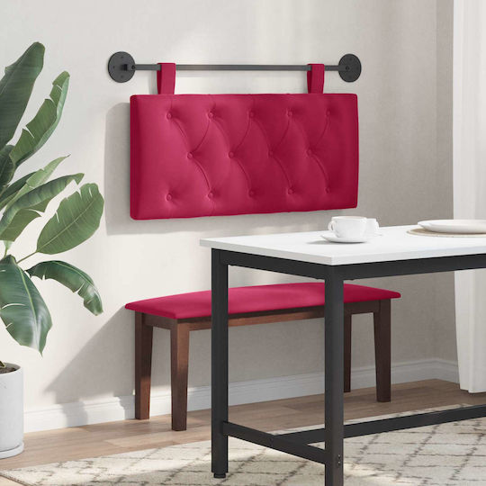 vidaXL Fabric Bed Headboard Cushion Red 100x55cm