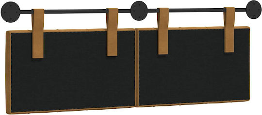 vidaXL Fabric Brown Bed Headboard Pillow 150x55cm