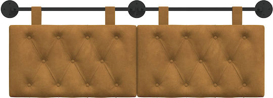 vidaXL Fabric Brown Bed Headboard Pillow 150x55cm