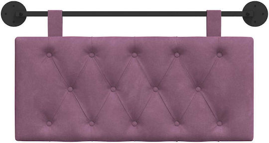vidaXL Stoff-Kopfstütze Für Bett Lila 100x55cm