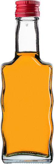 Sticlă Lichior din Sticlă 200ml Capac Roșu 5 Bucăți