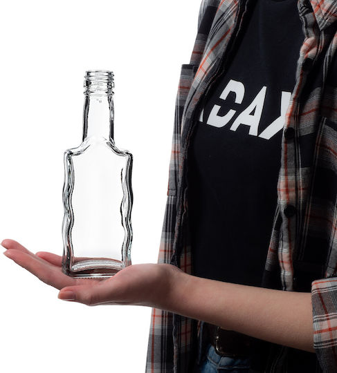 Glass 200ml Liqueur Bottle Red Cap 1 Pc