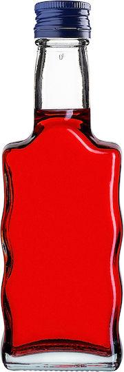Glas Wein-/Getränkeflaschen 200ml Marineblau Verschluss 5 Stück