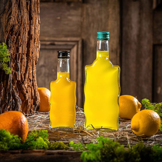 Sticlă Lichior din Sticlă 200ml Capac Alb 1 Bucată